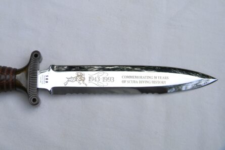 Wenoka, Japan 1943-1993 50 years of Scuba Diving History commemorative dive knife; rare NIB - Image 8