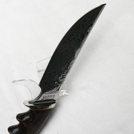 Gerber USA 1981 model 525 Harley Davidson Motorcycles hunter-skinner knife, SN 1534 of 3000; Aurum Etchings blade, orig presentation box - Image 10