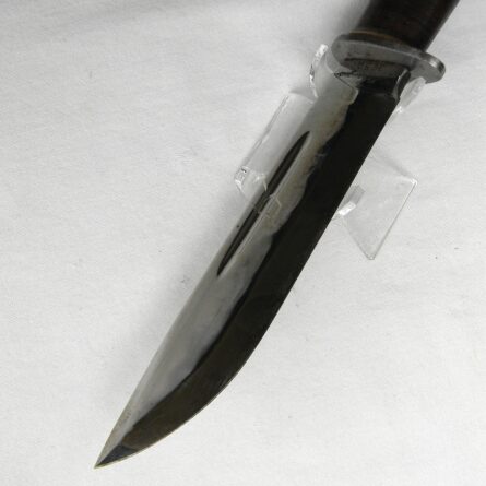 USA WW2 era Cattaraugus Quartermaster Knife model 225Q fighting knife, original scabbard; rare UNUSED - Image 11