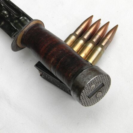 USA WW2 era Cattaraugus Quartermaster Knife model 225Q fighting knife, original scabbard; rare UNUSED - Image 13
