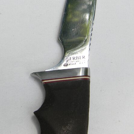 GERBER USA 1970th 450 Hunter-Skinner knife, Du Pont Cushion Grip handle, original sheath - Image 9