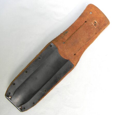 Cold War era Camillus Jet Pilot Survival Knife dated 11-1981; original metal-tipped scabbard, honing stone; UNUSED - Image 3