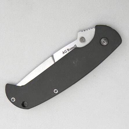 AG Russell USA rare pre-production titanium folding dagger, ATS34 blade, 1990th; UNUSED - Image 4
