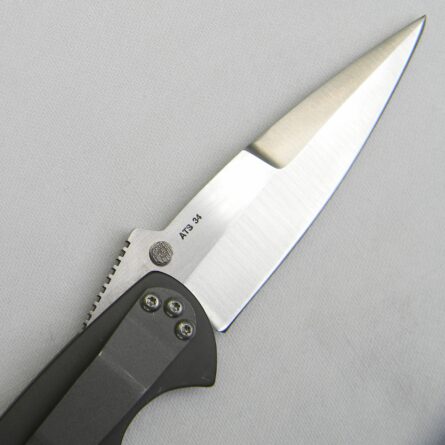 AG Russell USA rare pre-production titanium folding dagger, ATS34 blade, 1990th; UNUSED - Image 9