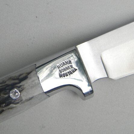 Rudy Ruana, USA vintage model 6BD Skinner knife, original sheath; rare UNUSED - Image 7