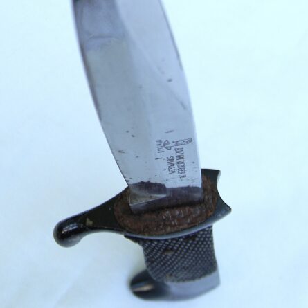 Anton Wingen Jr, Germany WW1 Aufpflanzbares Kampfmesser - Fixable Combat Knife OTHELLO brand, original scabbard; rare UNUSED - Image 9