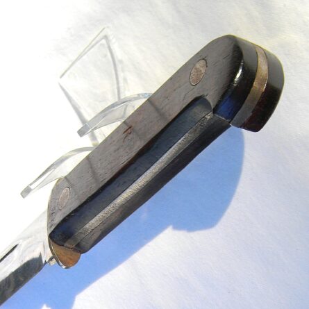 Rare American WW2 era Royal Brand Cutlery Co. fighting knife, original GI-signed leather scabbard; excellent - Image 15