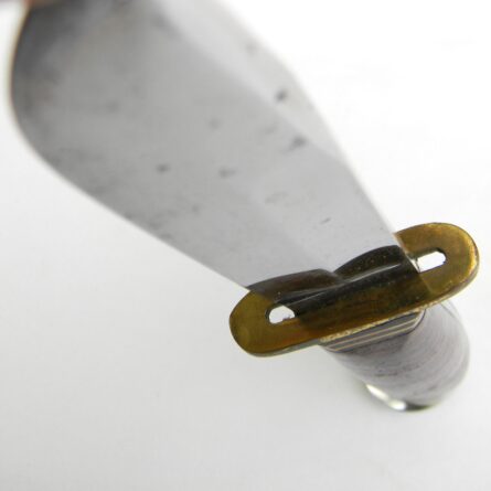 WW2 era Western Cutlery "Baby Shark" USAF Pilot Knife, rare early-issue bronze/aluminum fittings type, original scabbard - Image 7