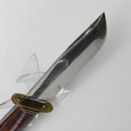 WW2 era Western Cutlery "Baby Shark" USAF Pilot Knife, rare early-issue bronze/aluminum fittings type, original scabbard - Image 9