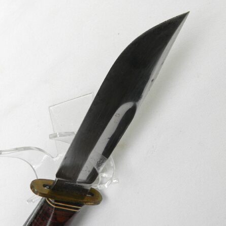 WW2 era Western Cutlery "Baby Shark" USAF Pilot Knife, rare early-issue bronze/aluminum fittings type, original scabbard - Image 10