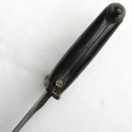 USA WW2 Utica Cutlery M1 bayonet for Garand rifle, NOT a cut-down, orig M7 composition scabbard - Image 12