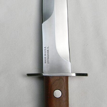 Ek Knives US-made 1990th model WD-10 AUSSIE BOWIE fighting knife, original sheath; rare NIB - Image 6