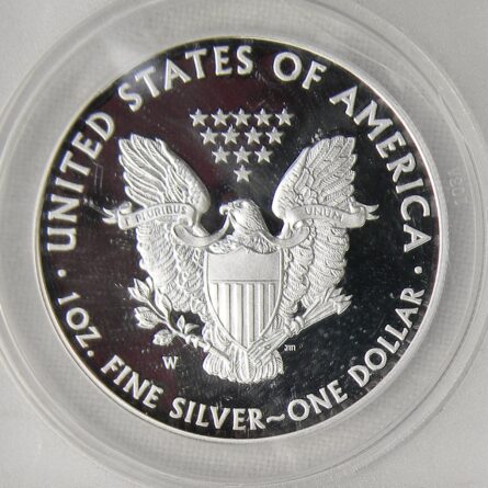 USA 2015-W $1 Silver Eagle 60th Anniversary ANACS graded PR70 DCAM Proof Deep Cameo, rare top grade - Image 5