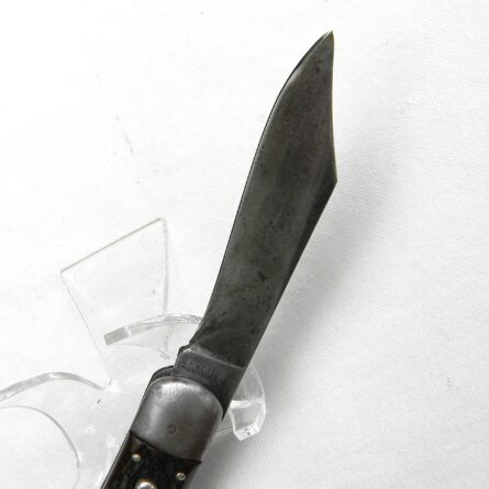 USA WW2 Schrade early 1st model PRESTO paratrooper automatic knife, early jigged bone "large" handle type - Image 13