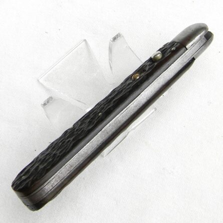 USA WW2 Schrade early 1st model PRESTO paratrooper automatic knife, early jigged bone "large" handle type - Image 2