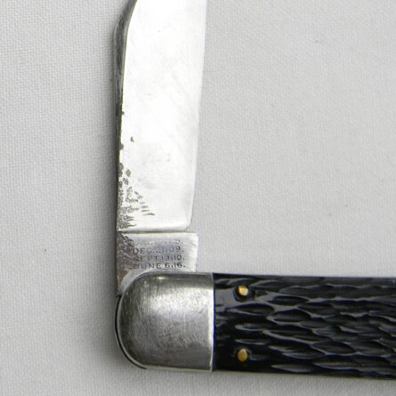 USA Schrade Walden, NY WW2 American paratrooper automatic knife, Type 2 w early jigged bone handle, excellent condition - Image 10