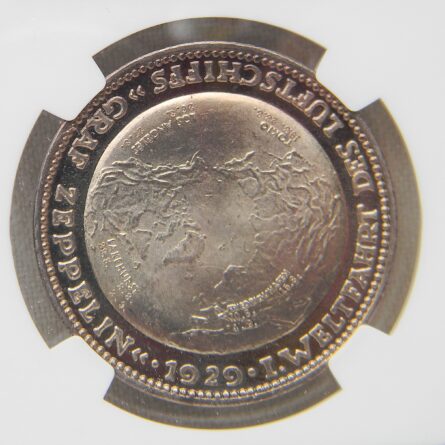 Germany Graf Zeppelin airship 1929 flight silver medal