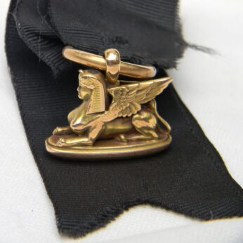 gold sphinx fob pendant