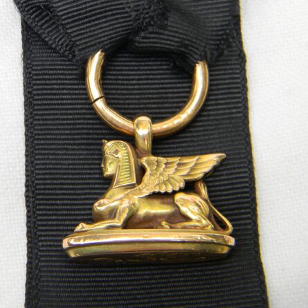 gold sphinx fob pendant
