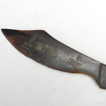 USA WW2 era 1945 dated Philippines souvenir buffalo horn letter opener; scarce type - Image 5