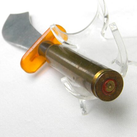 USA WW2 era trench art letter opener made from 30 cal round, aircraft aluminum and Bakelite - Image 5