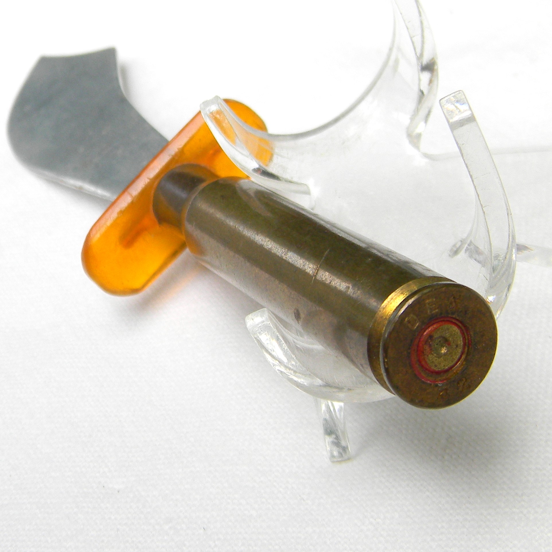 USA WW2 era trench art letter opener made from 30 cal round, aircraft aluminum and Bakelite - Image 5