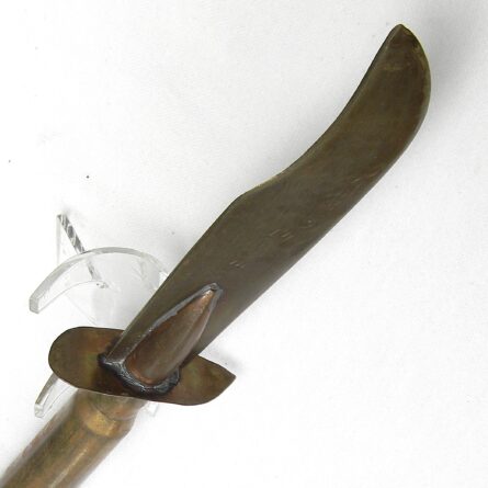 USA WW2 era 1943 dated New Guinea trench art brass letter opener made from 50 cal BMG casing - Image 7