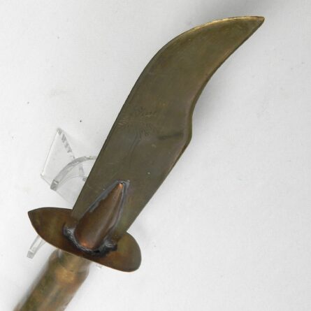 USA WW2 era 1943 dated New Guinea trench art brass letter opener made from 50 cal BMG casing - Image 8