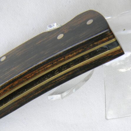 Long-discontinued 1970th US-made Smith & Wesson model 6060 FOLDING HUNTER, original sheath; rare NIB with papers - Image 8