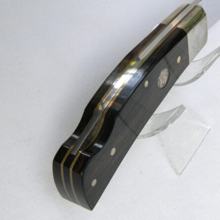 Long-discontinued 1970th US-made Smith & Wesson model 6060 FOLDING HUNTER, original sheath; rare NIB with papers - Image 7