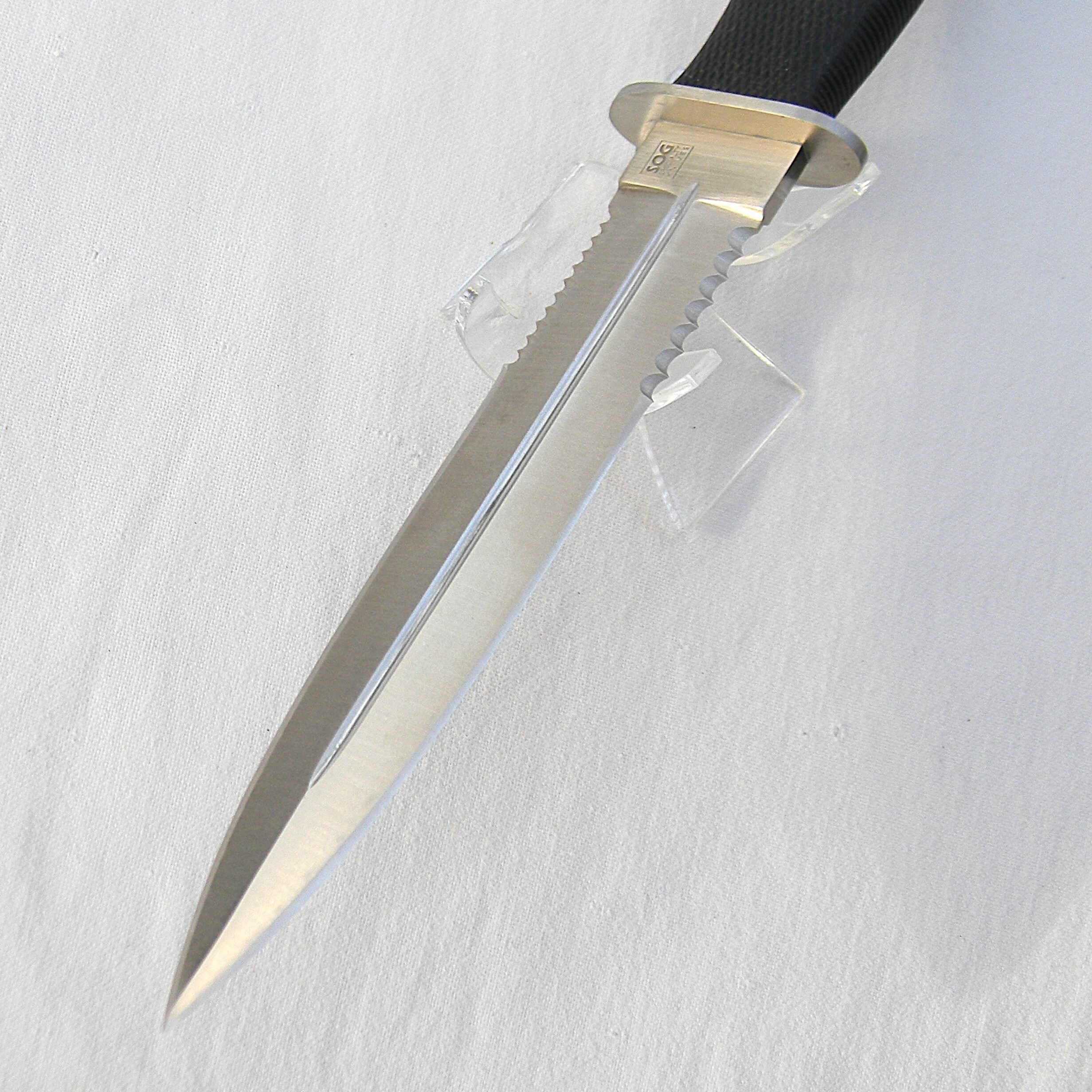 SOG mod S25 Desert Dagger made in Seki, Japan 1991-1999, early Condura nylon sheath; rare discontinued model; UNUSED - Image 10