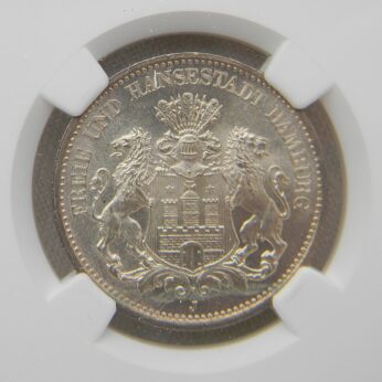 Germany Hamburg 1902J silver 2 Mark