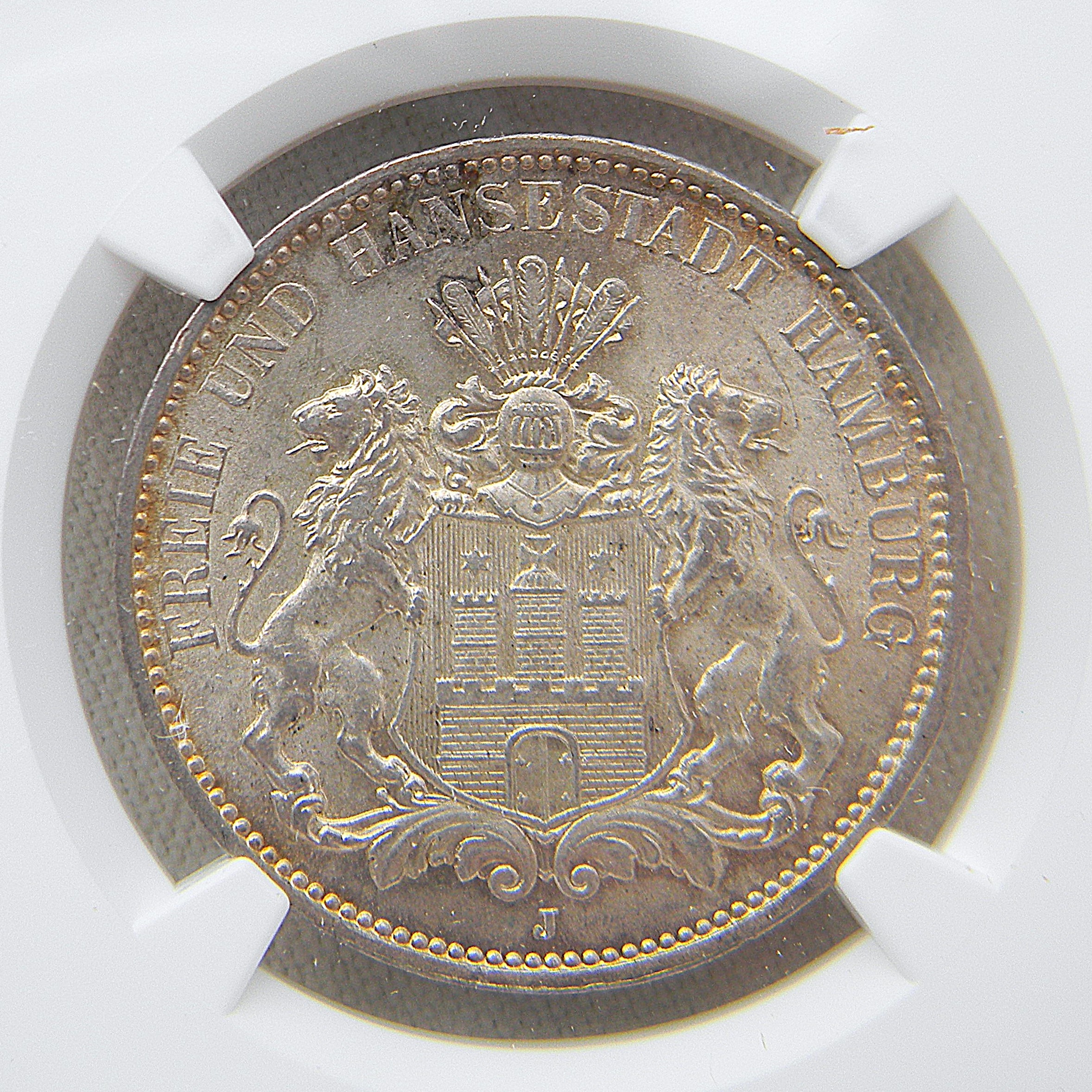 Germany Hamburg 1911J silver 3 Mark