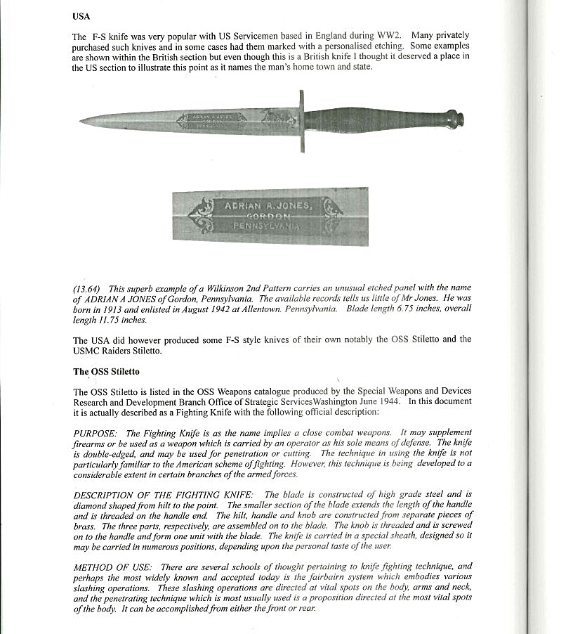 USA WW2 era OSS stiletto fighting dagger, original "pancake flapper" scabbard; rare type in excellent condition - Image 19