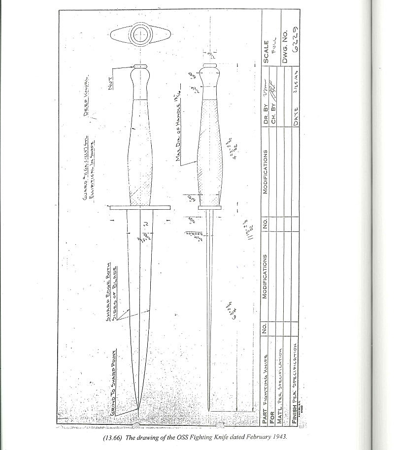 USA WW2 era OSS stiletto fighting dagger, original "pancake flapper" scabbard; rare type in excellent condition - Image 21