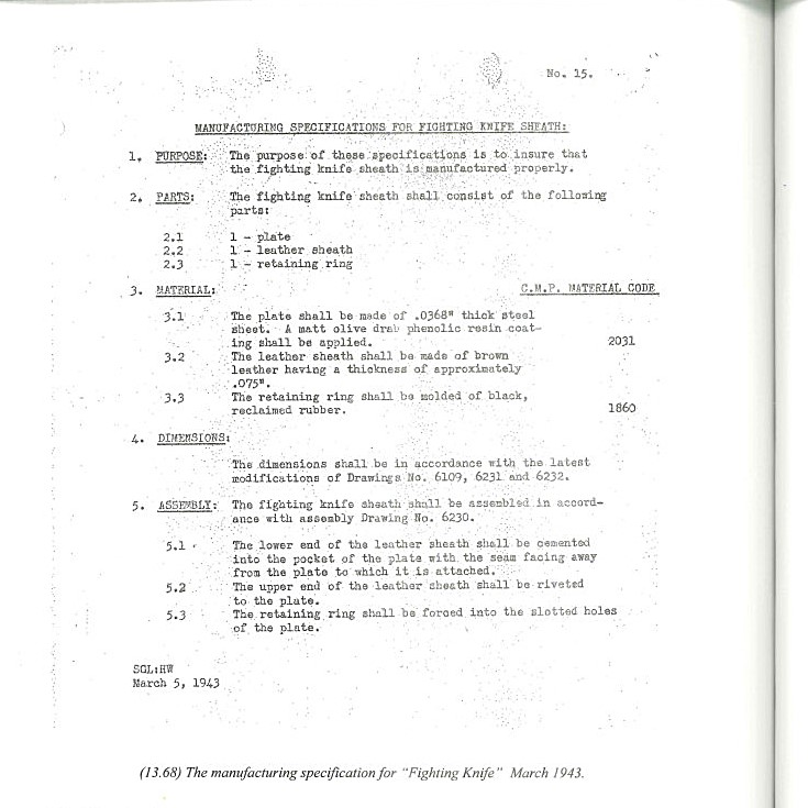 USA WW2 era OSS stiletto fighting dagger, original "pancake flapper" scabbard; rare type in excellent condition - Image 23