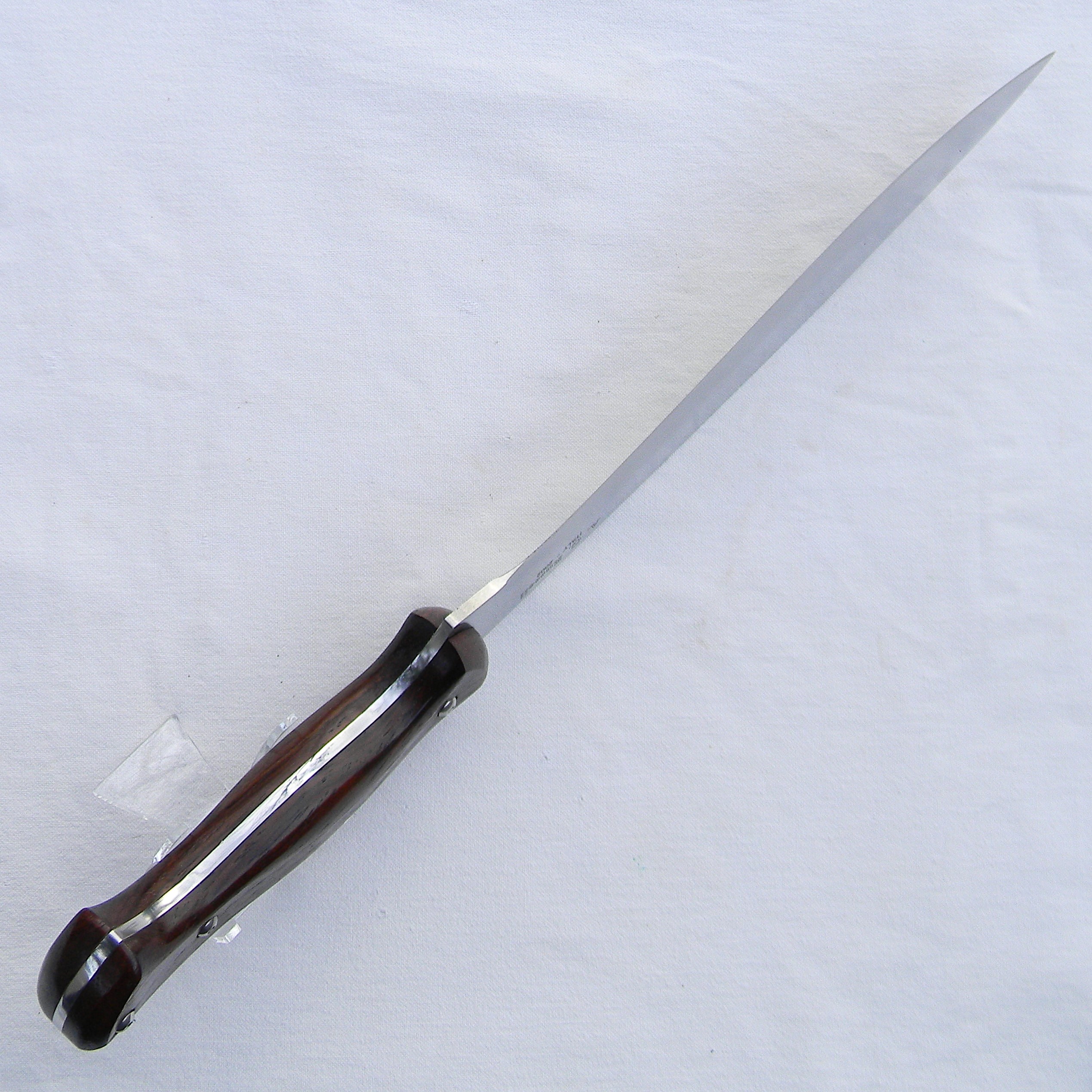 A.G. RUSSELL KNIVES huge Kukri knife 2002 limited edition made in Italy, rosewood handle, original sheath; UNUSED - Image 6