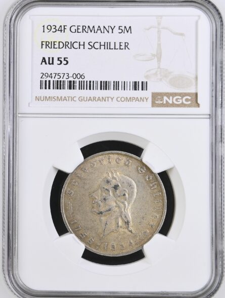 Germany 1933F Martin Luther silver 2 Mark commem, NGC MS65
