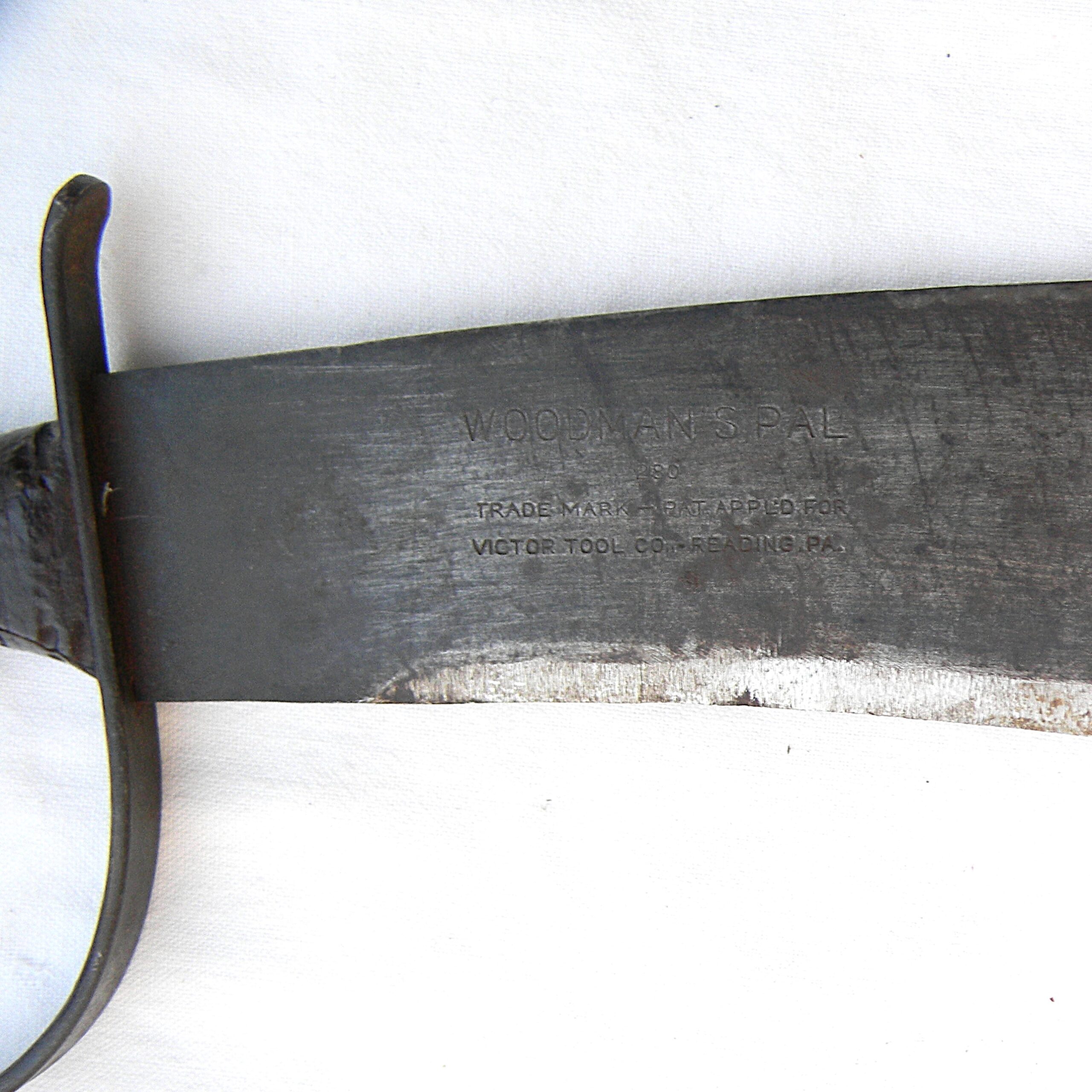 USA, Victor Tool Co. WW2 era "Woodmans Pal" model LC-14-B Survival Machete; original web scabbard - Image 6