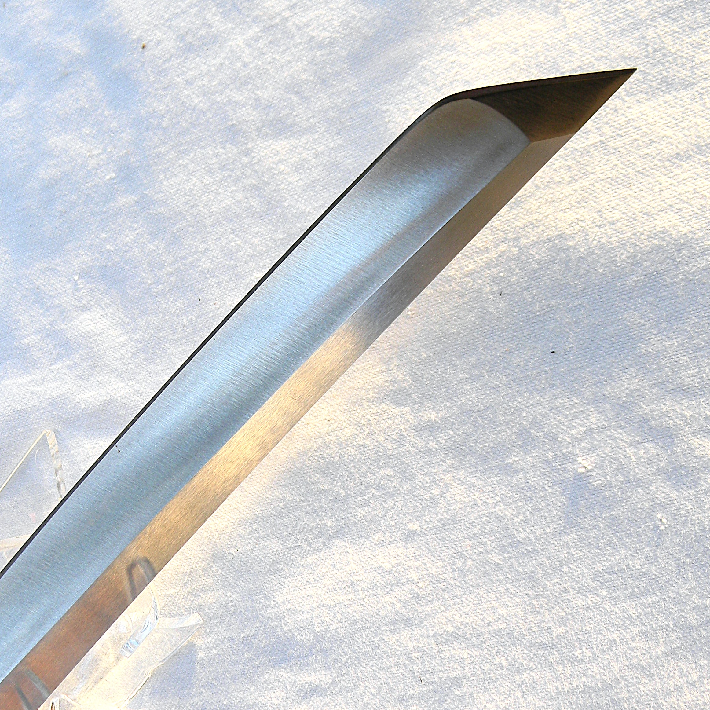 Cold Steel, Japan circa 1998 Magnum Tanto IX large fighting knife, AUS8 9" blade, original leather sheath; rare type in UNUSED condition - Image 12