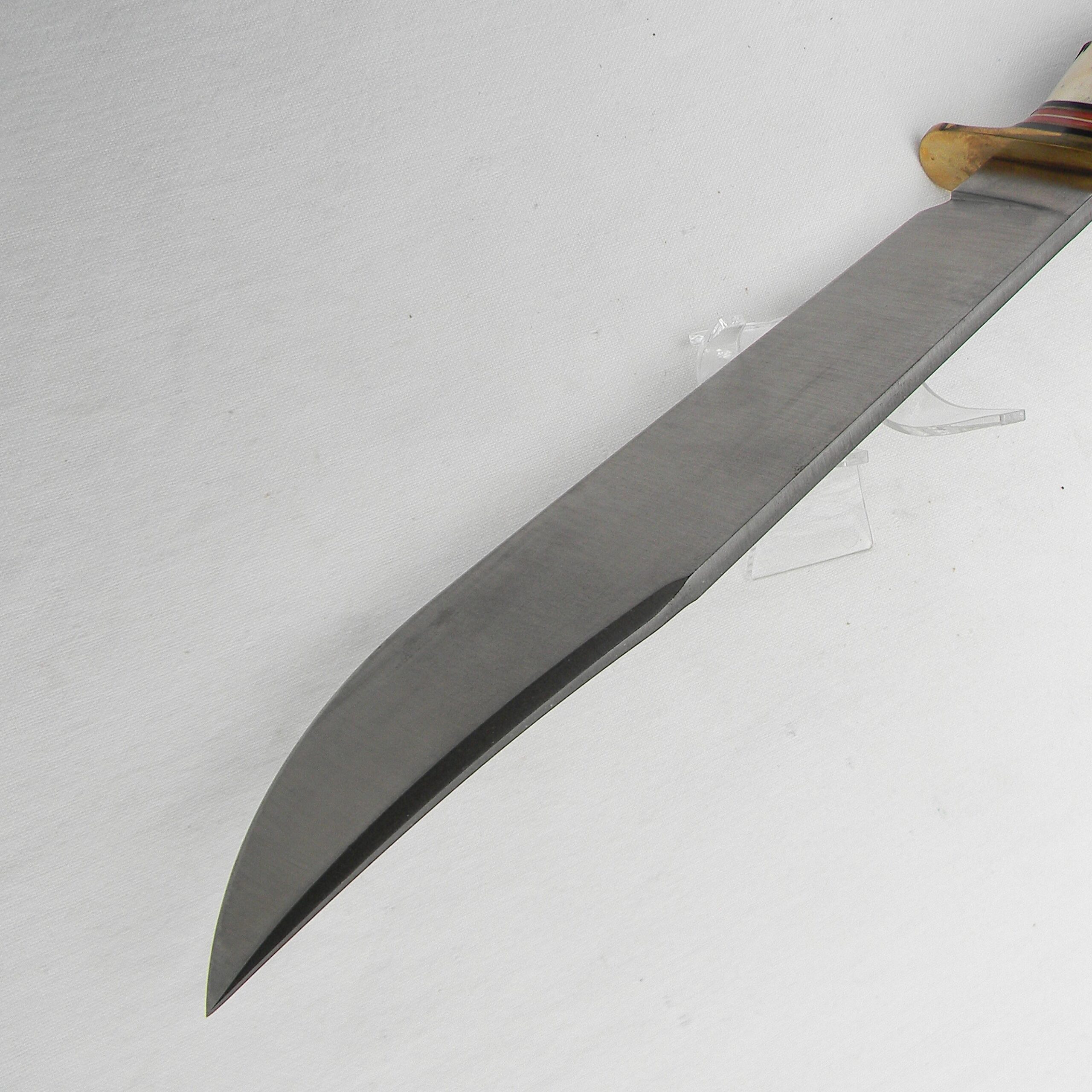 Marble's USA limited edition 2008 Marble’s Plus Knife Club Knife Trailmaker hunter-skinner, stag-on-stag handle, original leather sheath; only 131 made; unused in original box - Image 11