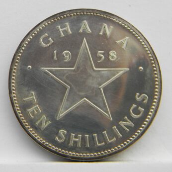 Ghana 1958 silver 10 Shillings