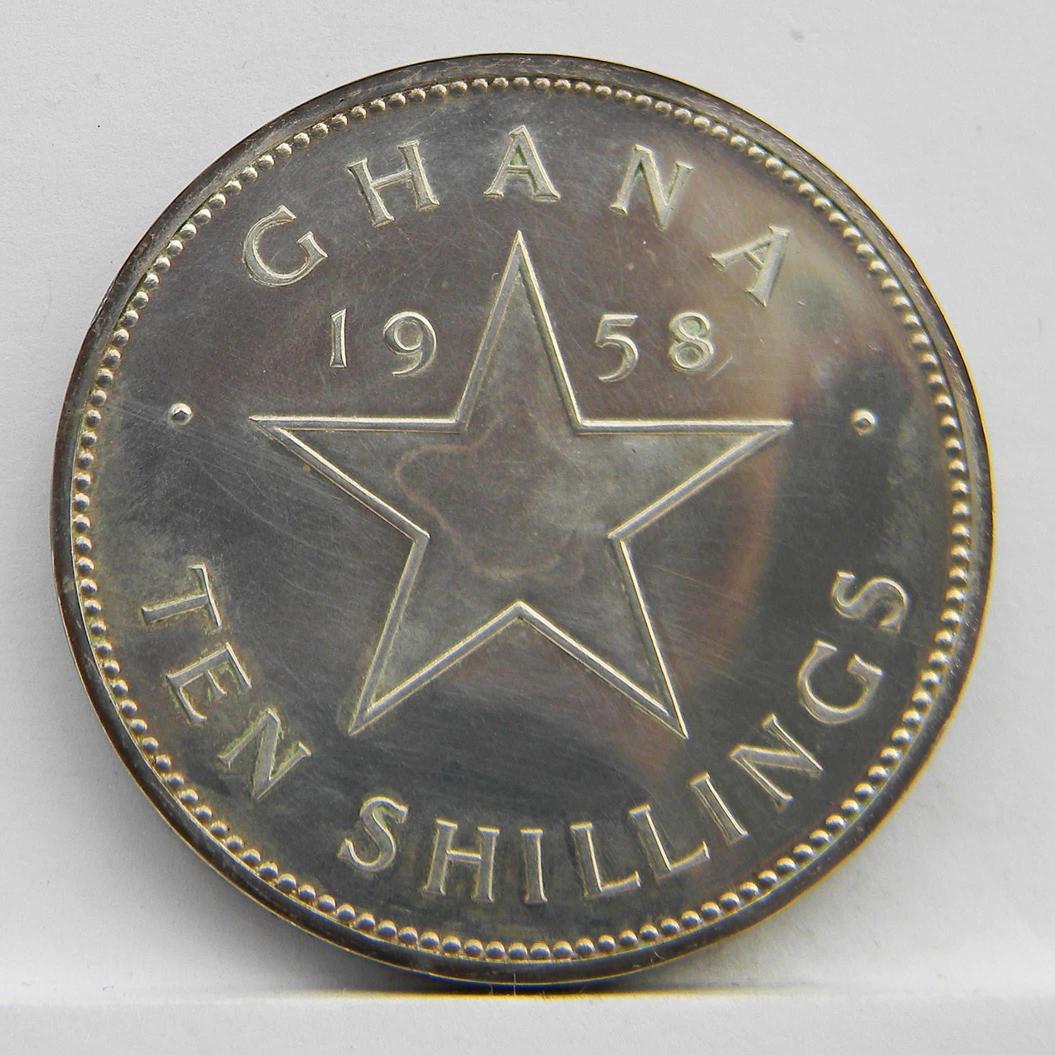 Ghana 1958 silver 10 Shillings