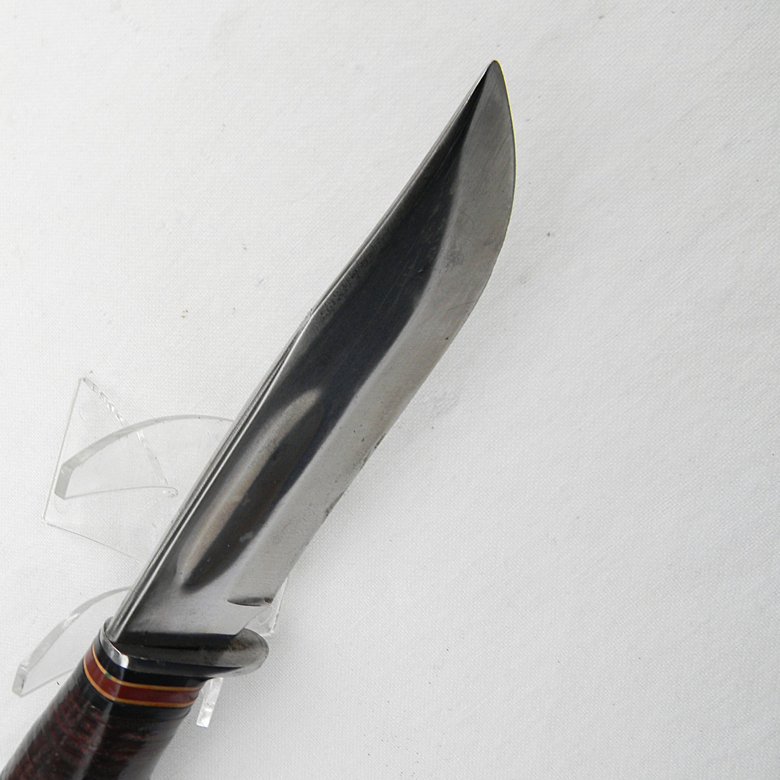 USA WW2 era PAL RH-34 "private purchase" fighting knife, early war aluminum pommel/leather scabbard type - Image 8