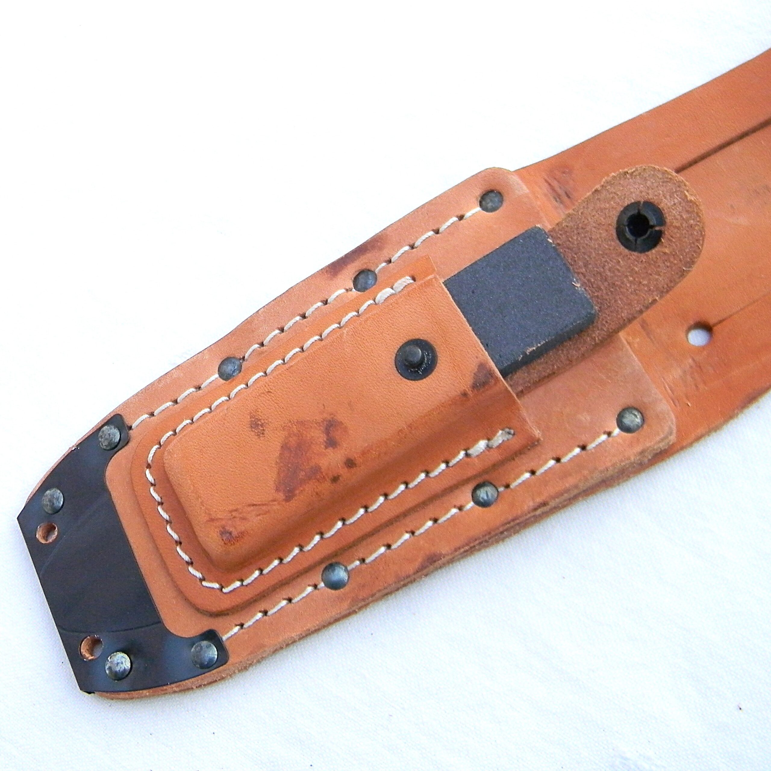 Ontario Jet Pilot Survival Knife dated 07-2008; original scabbard with stone; UNUSED - Image 3