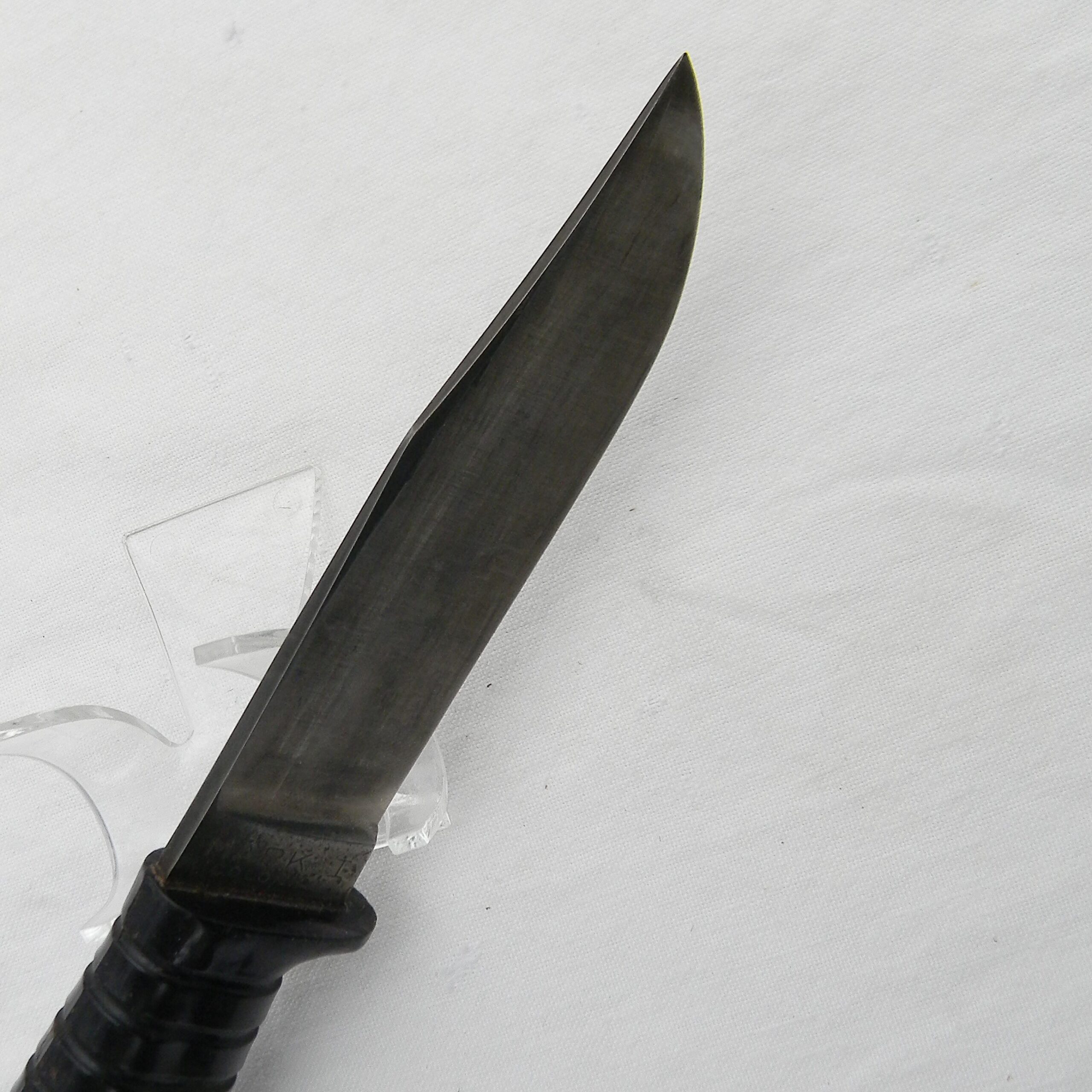 WW2 Colonial USN MARK 1 fighting/utility knife, mid-war plastic handle, gray NORD scabbard; rare UNUSED - Image 13