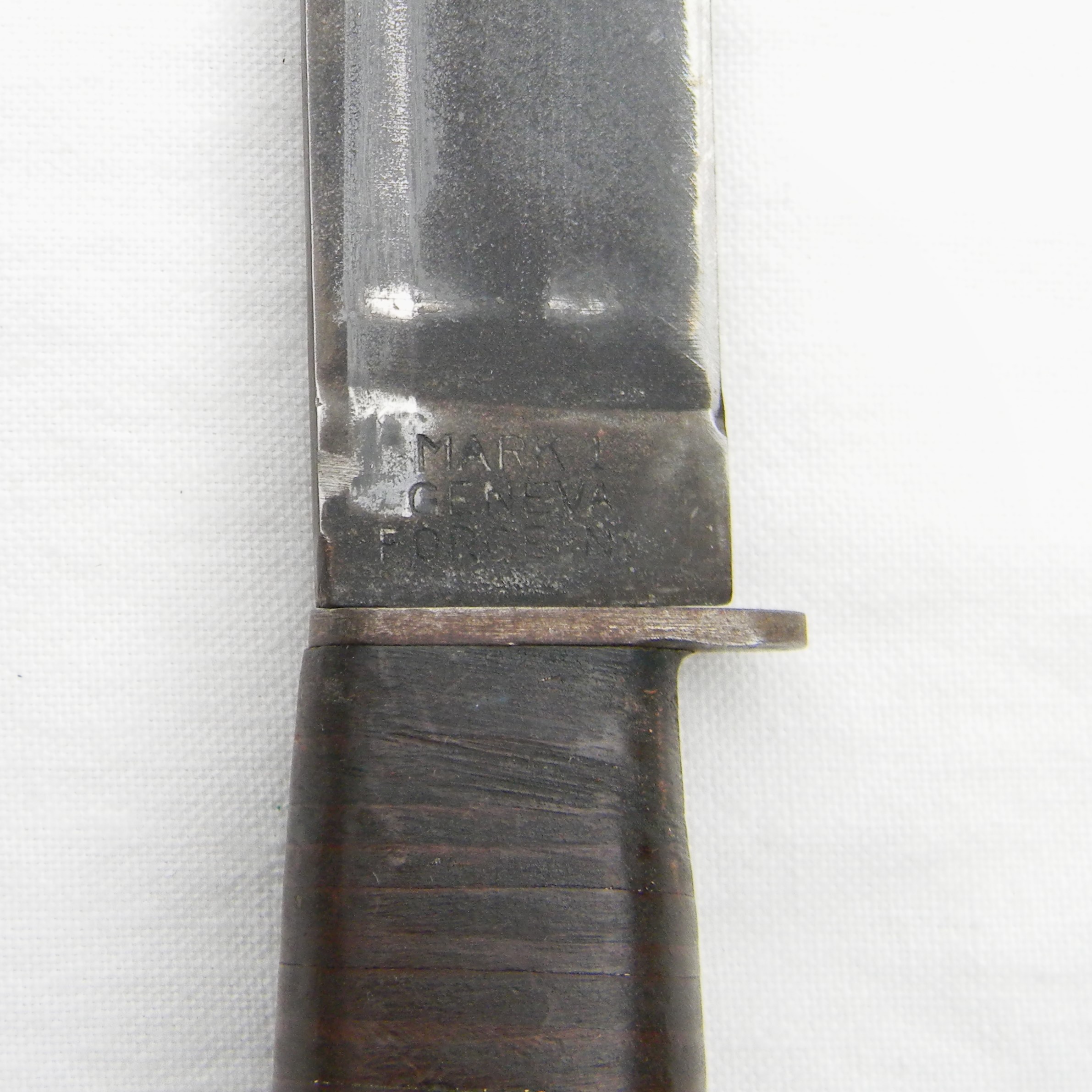 WW2 Geneva Forge USN MARK 1 Utility Knife, 1943 NORD scabbard; scarce MK1 maker - Image 9