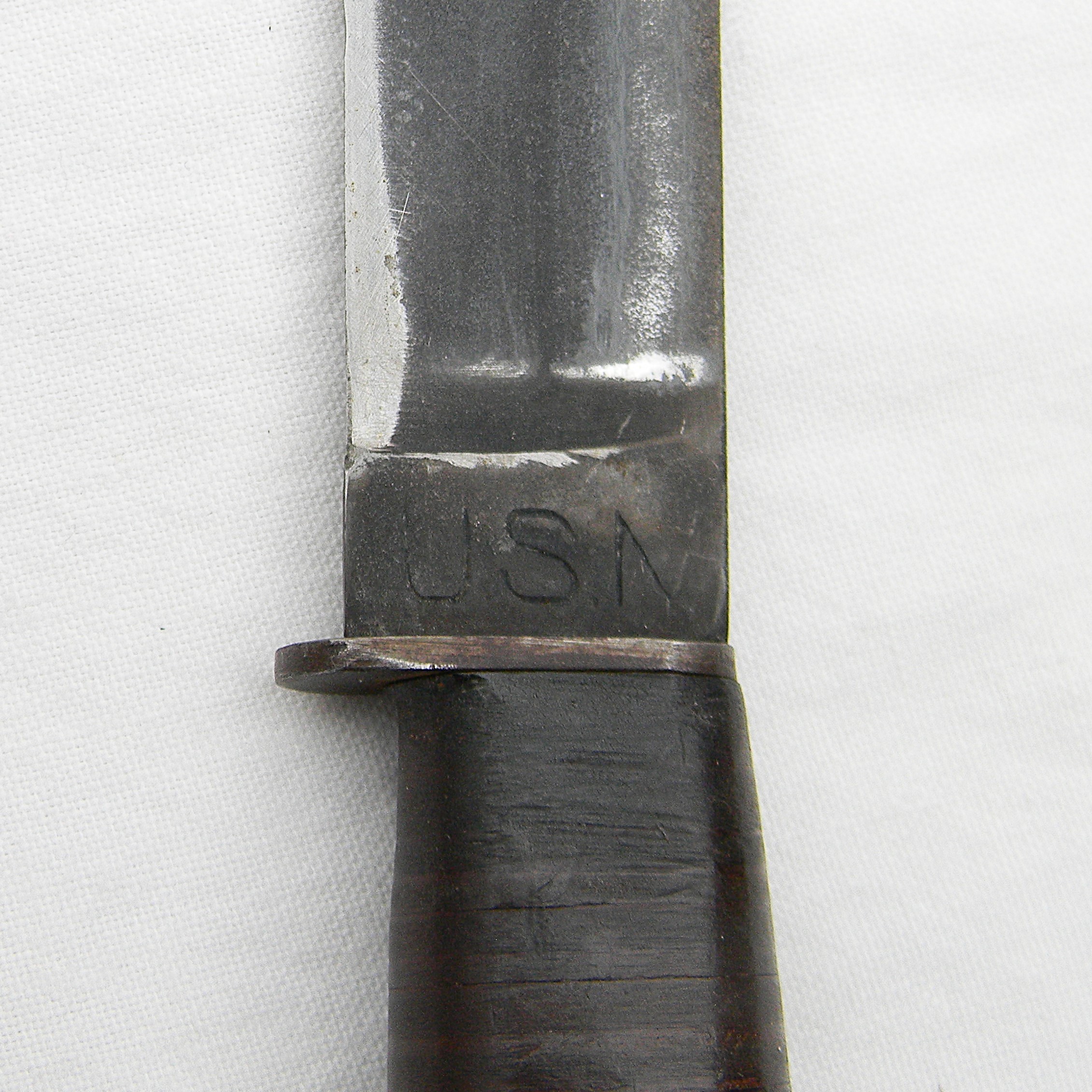 WW2 Geneva Forge USN MARK 1 Utility Knife, 1943 NORD scabbard; scarce MK1 maker - Image 10
