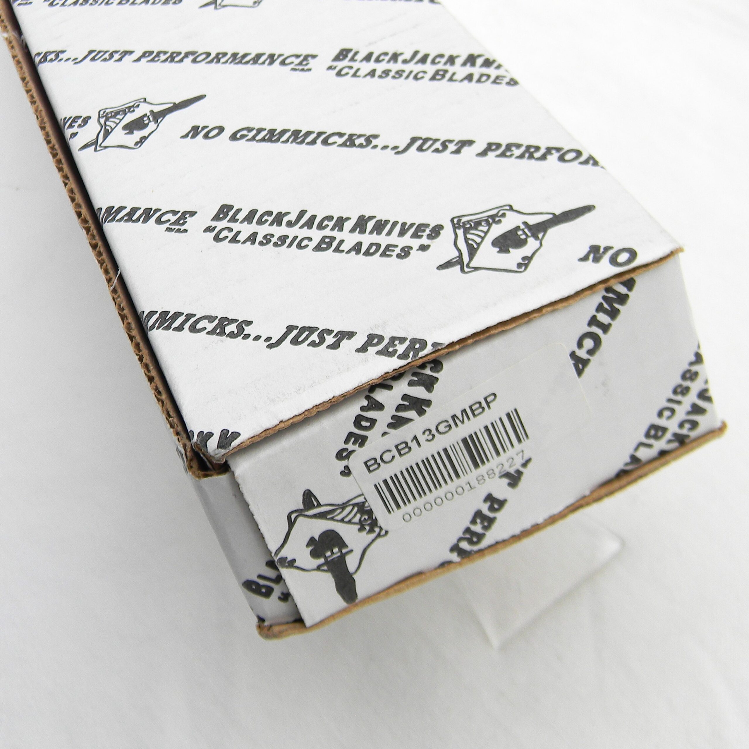 BLACKJACK, USA Classic Blades model 13 HALO ATTACK BORDER PATROL fighting knife, A-2 tool steel blade, green micarta handle, leather sheath; UNUSED in orig box - Image 6