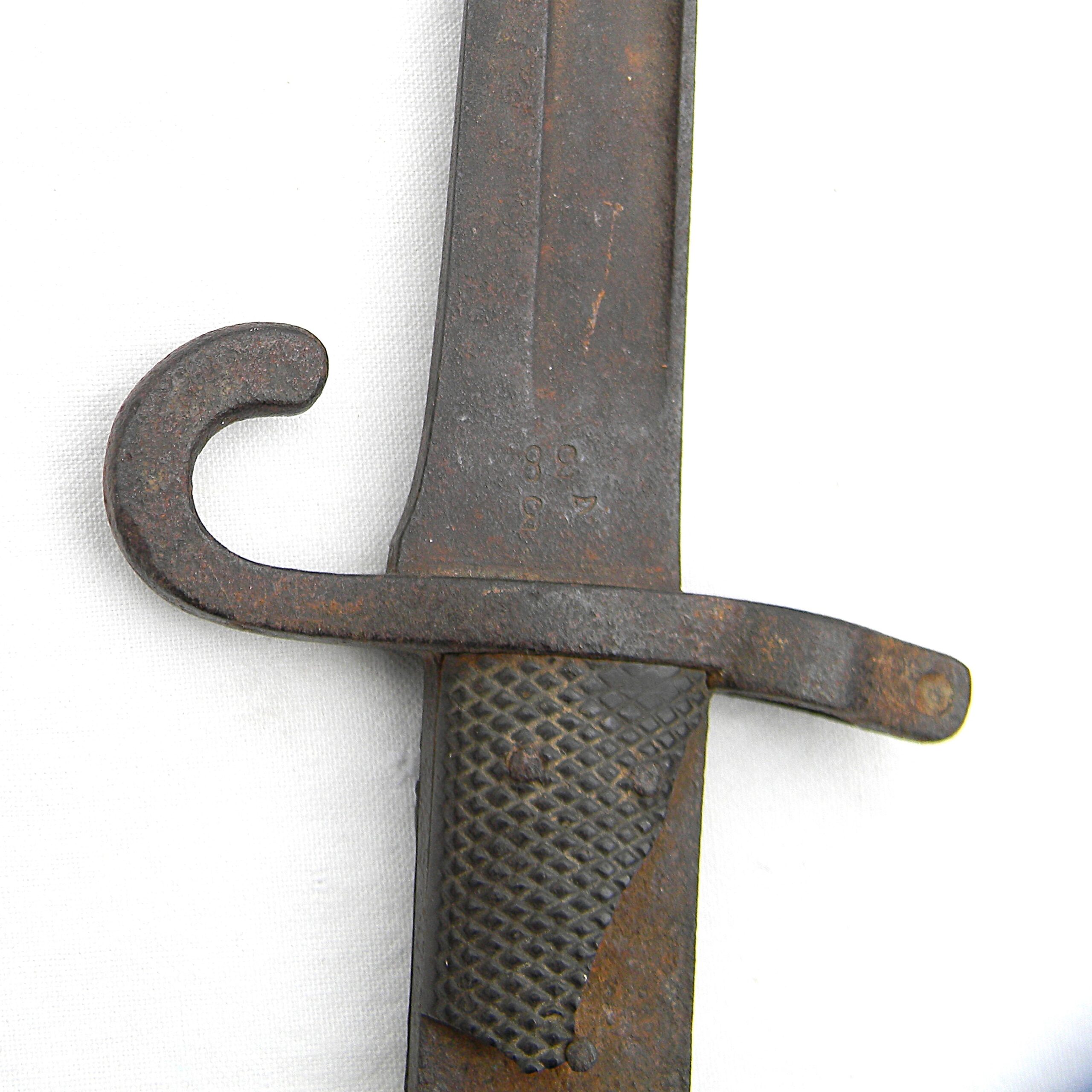Interesting Franco-Prussian War era German capture M1866 "Yataghan" bayonet for Chassepot rifle; battlefield pick-up in relic condition - Image 7